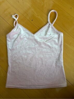 Garage Light Pink Velvet V-Neck Cami